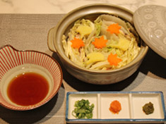 秋刀魚と豚肉の白菜ミルフィーユ鍋