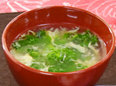 菜の花と卵の中華スープ
