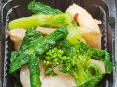 菜の花とえびのペペロンチーノ